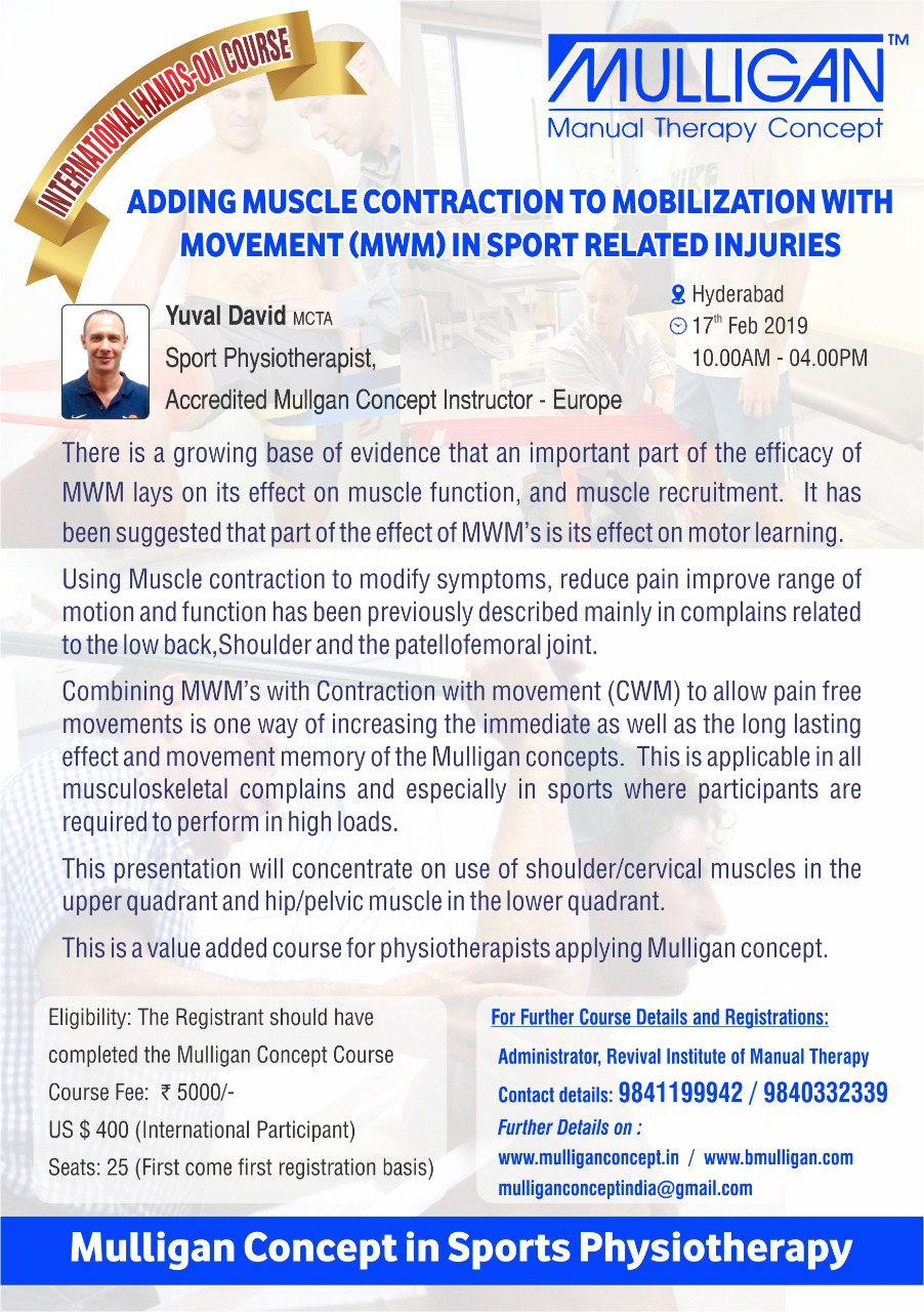 mulligan concept physiotherapist chennai