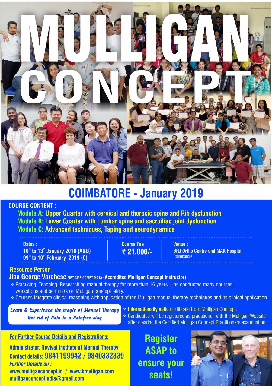 mulligan concept physiotherapy coimbatore